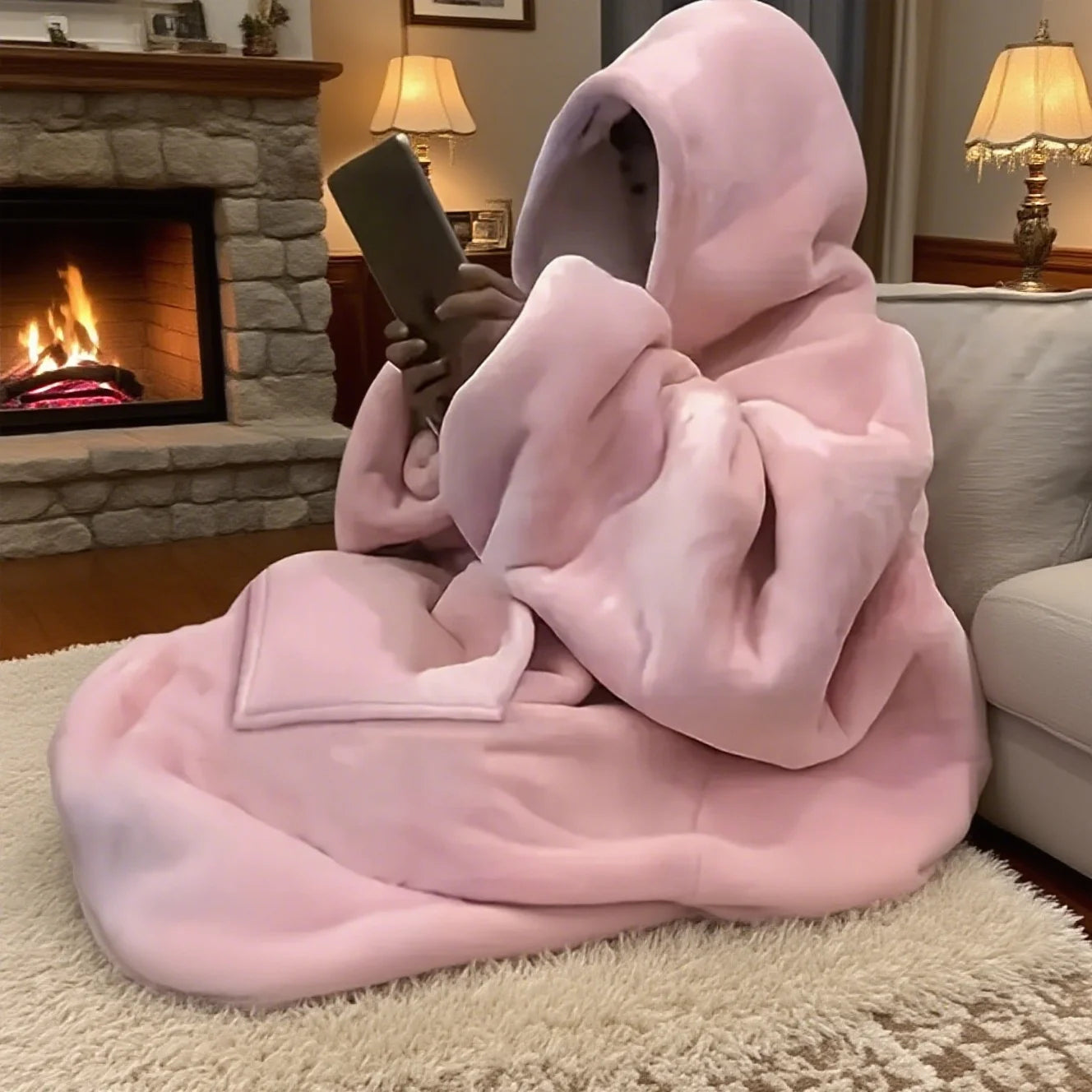 Cozy Oversized Blanket Hoodie