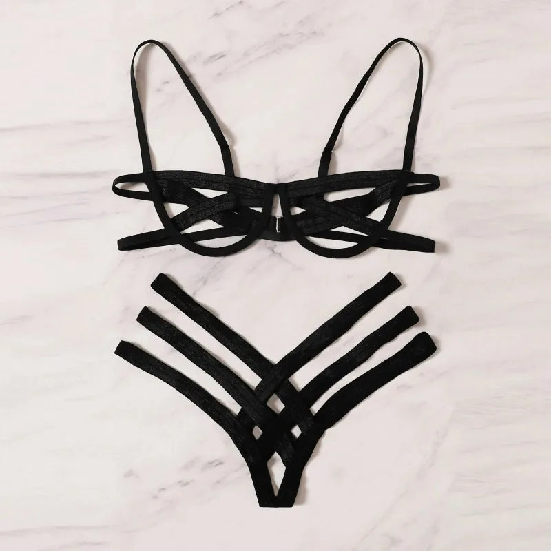 Strappy Harness Lingerie Set – product image 3