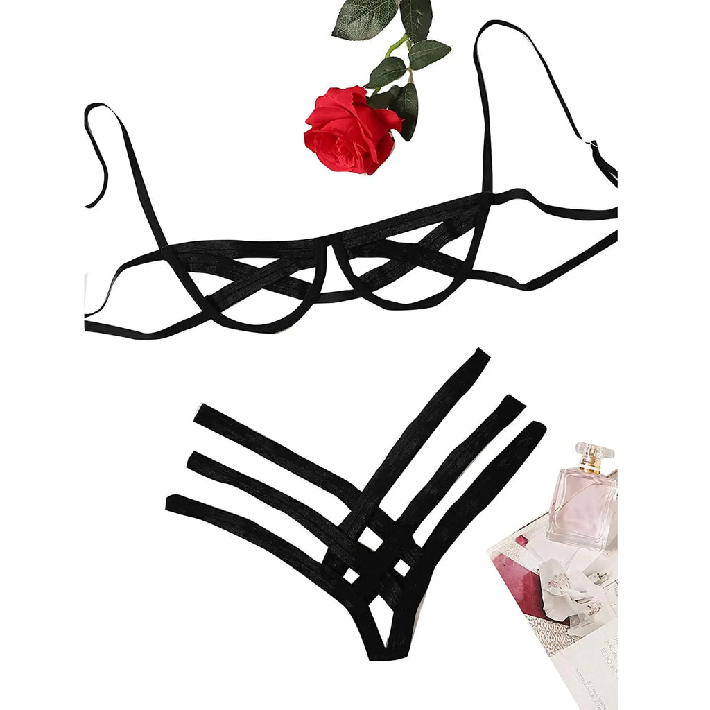 Strappy Harness Lingerie Set – product image 13