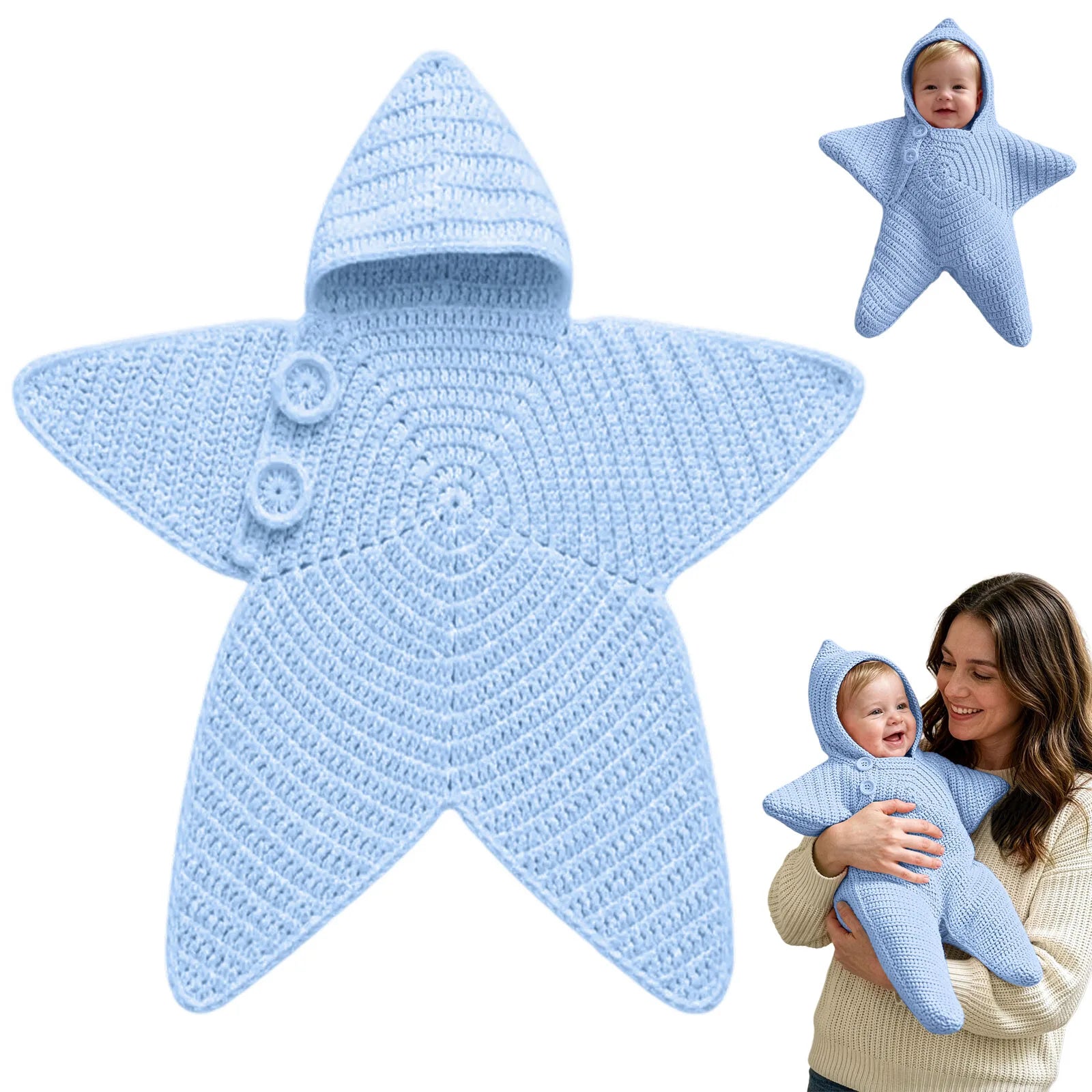 Baby Crocheted Romper Starfish