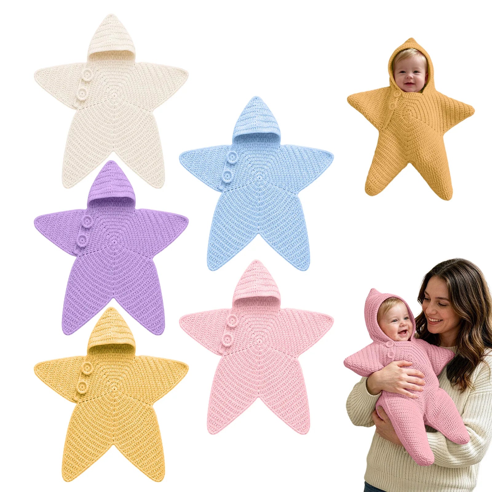 Baby Crocheted Romper Starfish