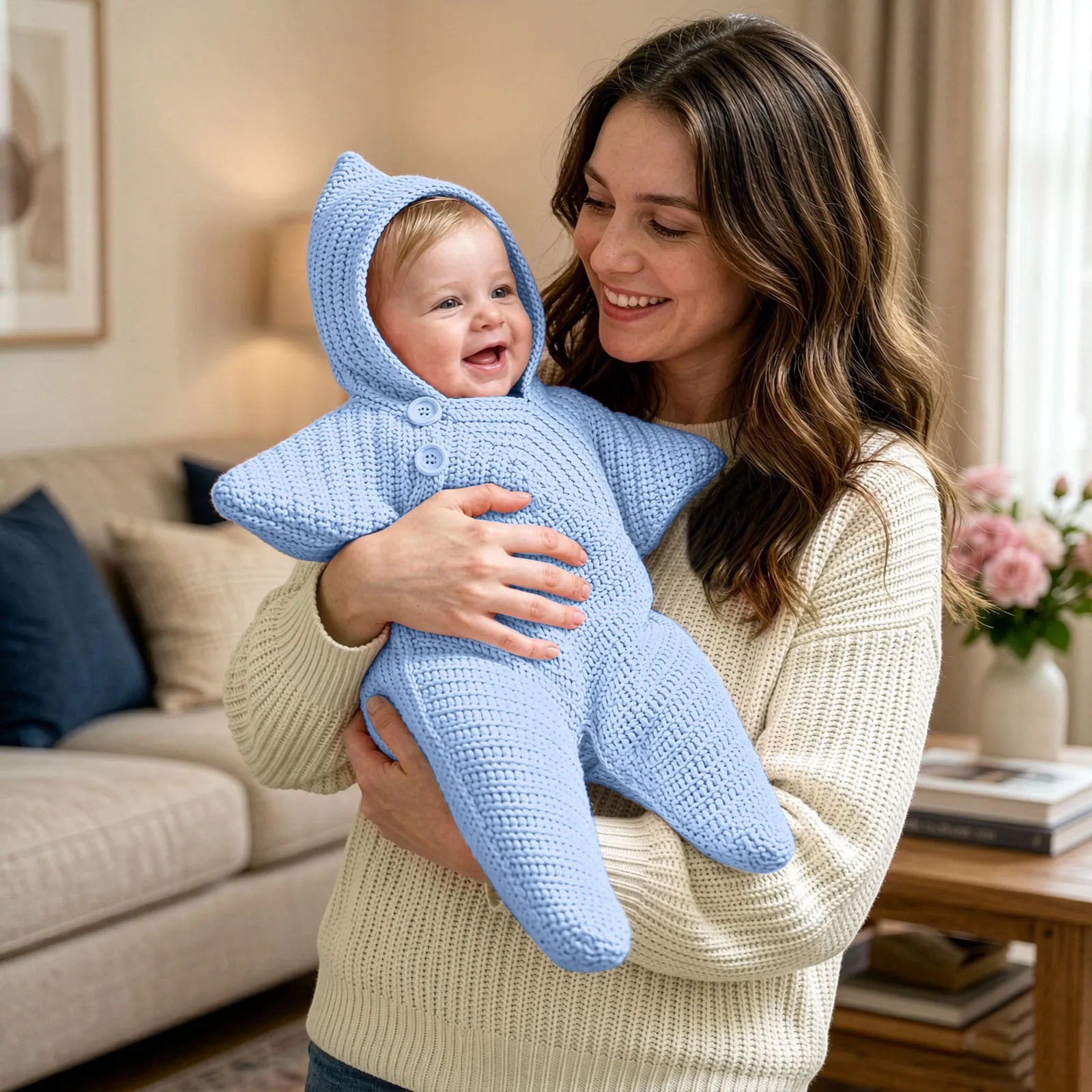 Baby Crocheted Romper Starfish