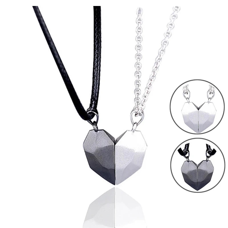 Magnetic Heart Couple Necklace