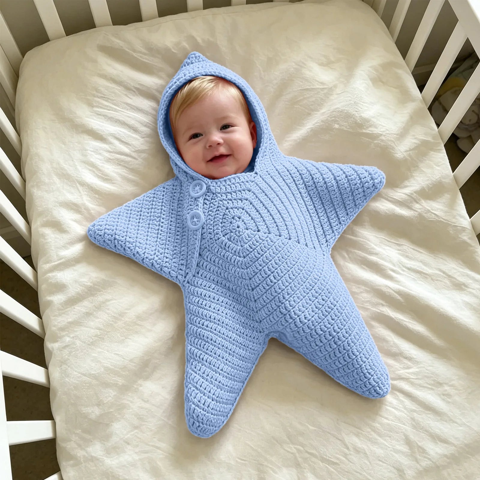 Baby Crocheted Romper Starfish